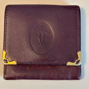 Cartier 1990-2000s Must de Cartier Leather Coin Pouch
